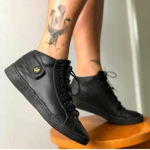 Chukka boot leather total black